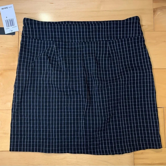 Black White Plaid Mini Skirt Size Small New With Tag Womens Checkered Y2K - Picture 3 of 6